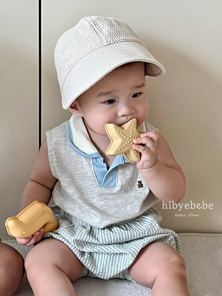 Hi Byebebe - Korean Baby Fashion - #onlinebabyshop - V Neck Collar Top Bottom Set - 12