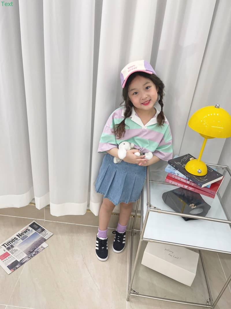 Honeybee - Korean Children Fashion - #Kfashion4kids - Stripes Collar Tee - 11