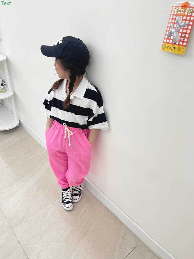 Honeybee - Korean Children Fashion - #childofig - Stripes Collar Tee - 2