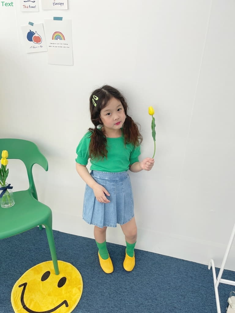 Honeybee - Korean Children Fashion - #minifashionista - Rib Puff Tee - 4