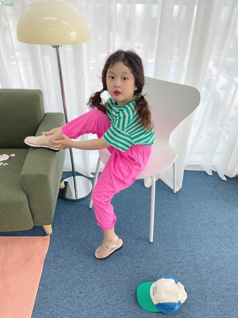 Honeybee - Korean Children Fashion - #stylishchildhood - Stripes Heart Embrodiery Tee - 6