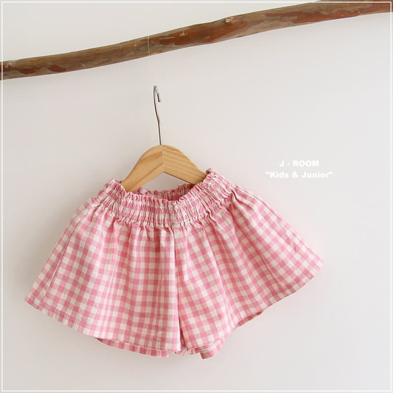 J-Room - Korean Children Fashion - #designkidswear - Check Skirt Shorts - 5