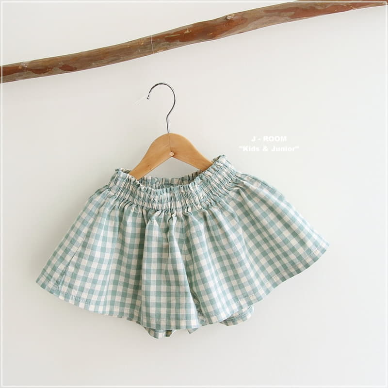 J-Room - Korean Children Fashion - #fashionkids - Check Skirt Shorts - 7