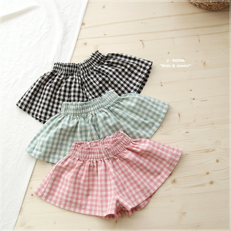 J-Room - Korean Children Fashion - #stylishchildhood - Check Skirt Shorts - 2