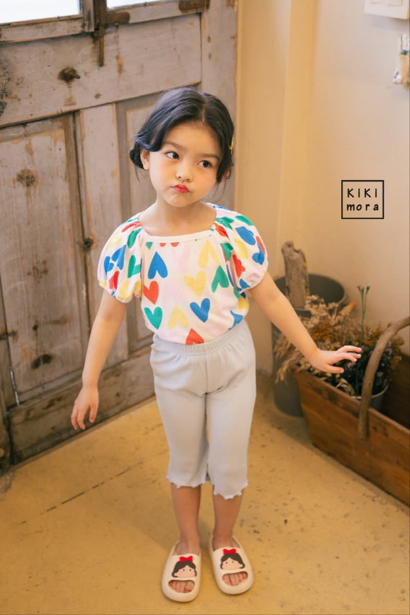Kikimora - Korean Children Fashion - #childofig - Heart Puff Tee - 3