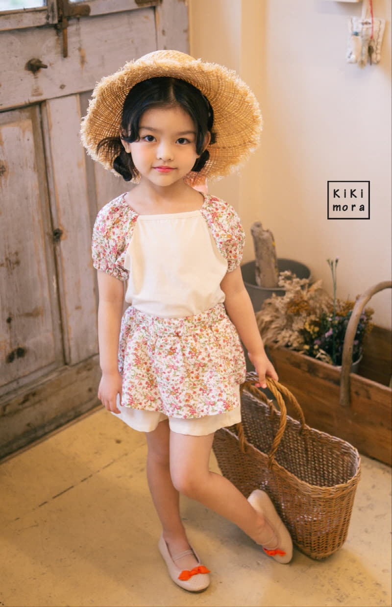 Kikimora - Korean Children Fashion - #childrensboutique - Small Flower Puff Tee - 2
