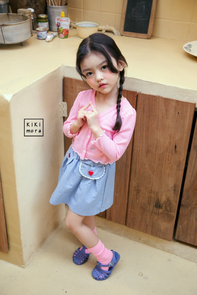 Kikimora - Korean Children Fashion - #childofig - Denim Wrap Shorts - 4