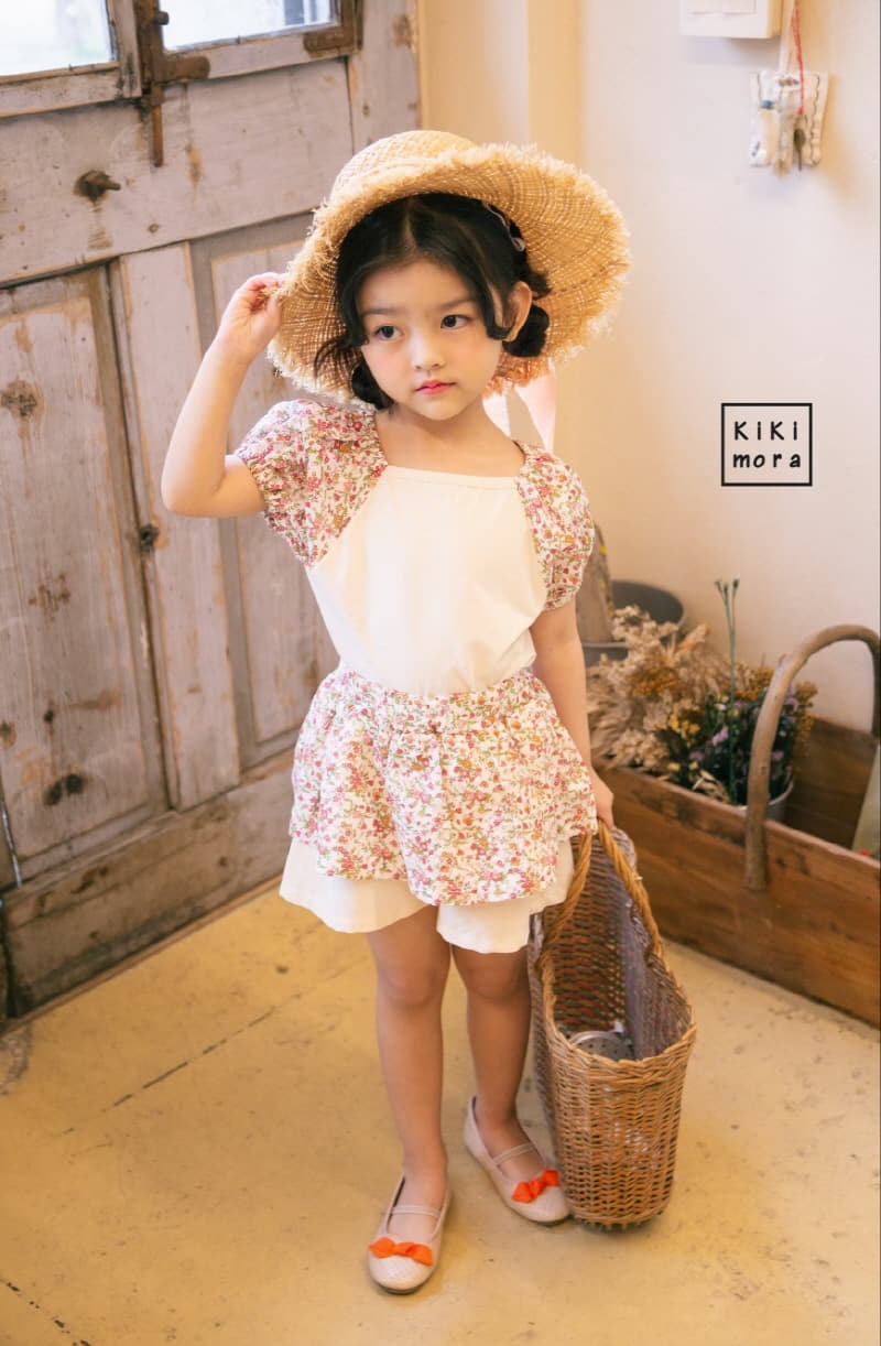 Kikimora - Korean Children Fashion - #designkidswear - Small Flower Puff Tee - 4