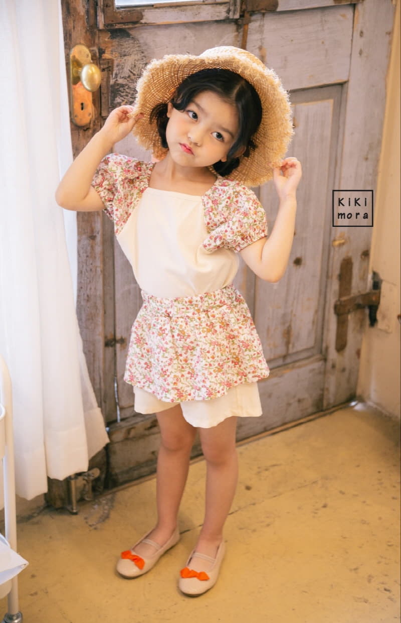 Kikimora - Korean Children Fashion - #fashionkids - Small Flower Puff Tee - 5