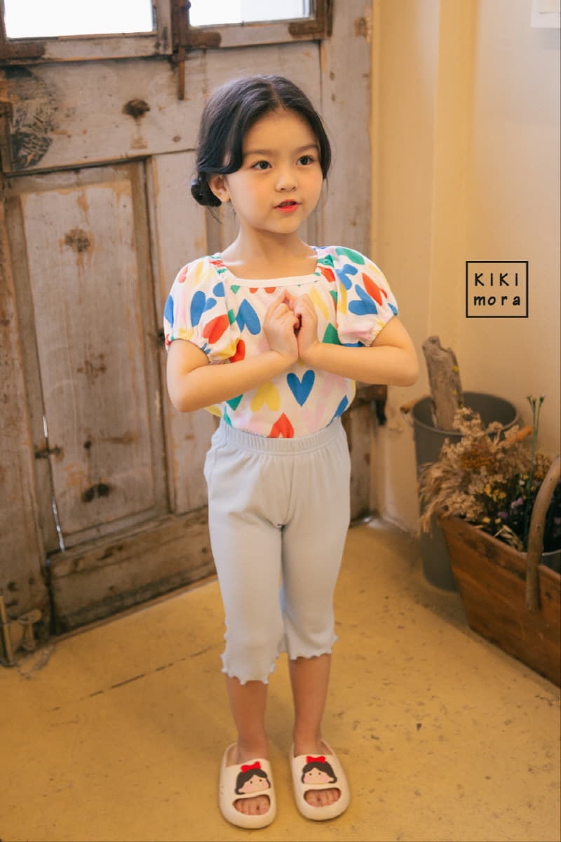 Kikimora - Korean Children Fashion - #kidsshorts - Heart Puff Tee - 9