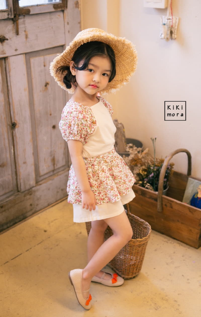 Kikimora - Korean Children Fashion - #kidsstore - Small Flower Puff Tee - 7