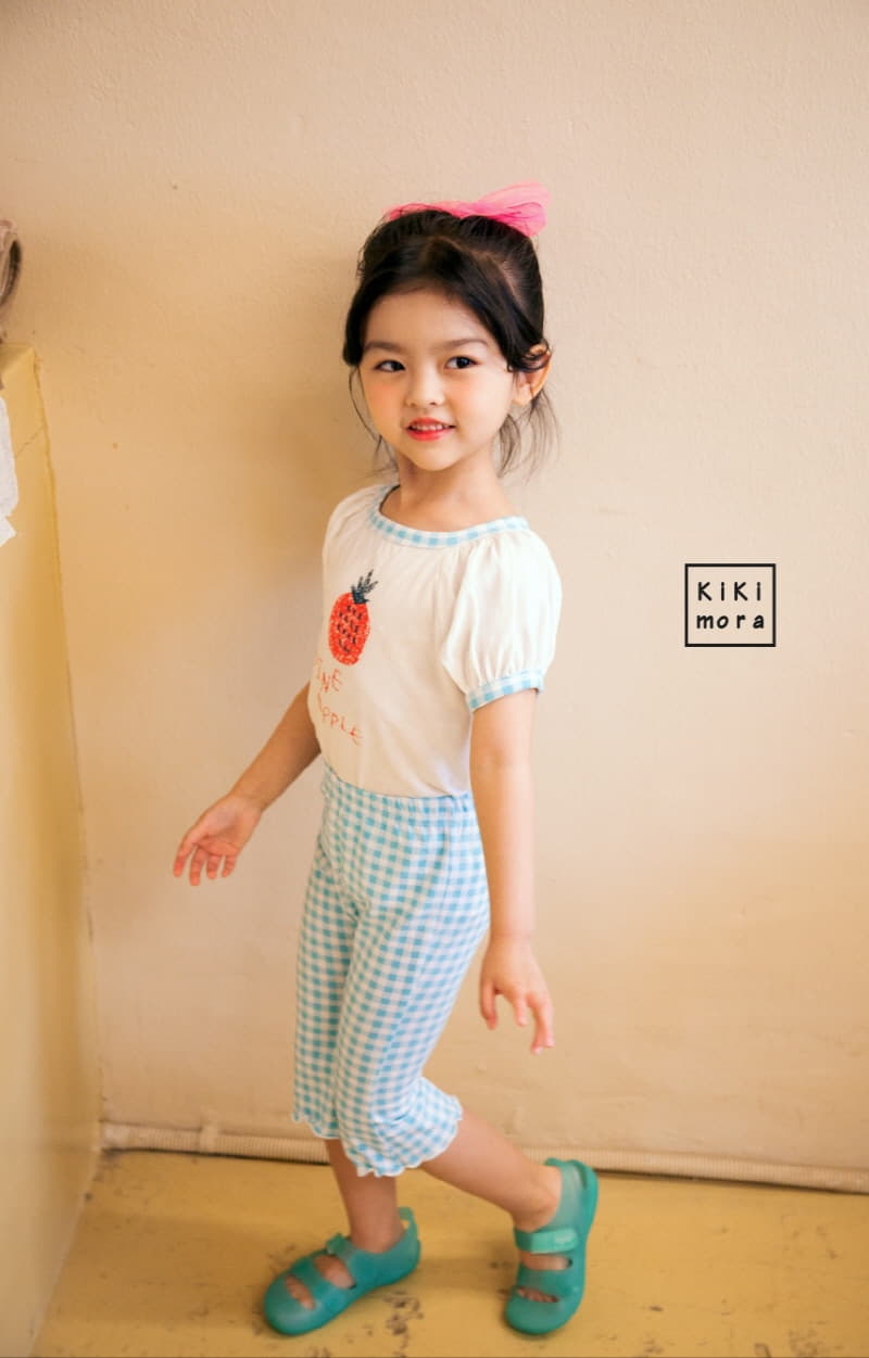 Kikimora - Korean Children Fashion - #kidsstore - Check Capri Pants - 8