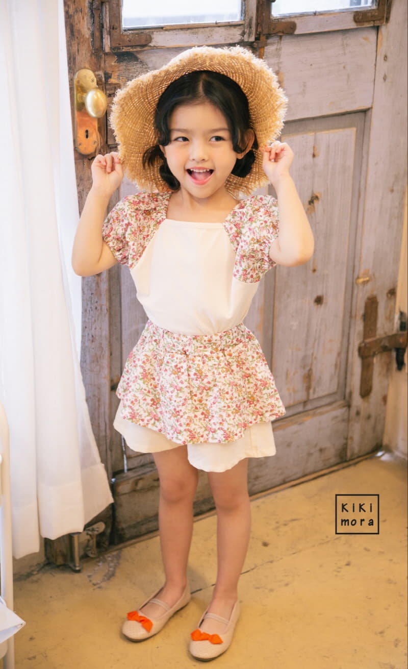 Kikimora - Korean Children Fashion - #kidzfashiontrend - Small Flower Puff Tee - 8