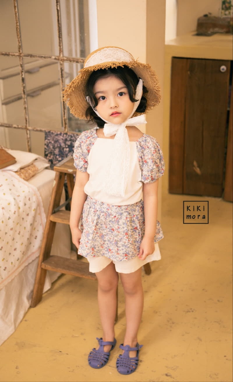 Kikimora - Korean Children Fashion - #littlefashionista - Small Flower Puff Tee - 10