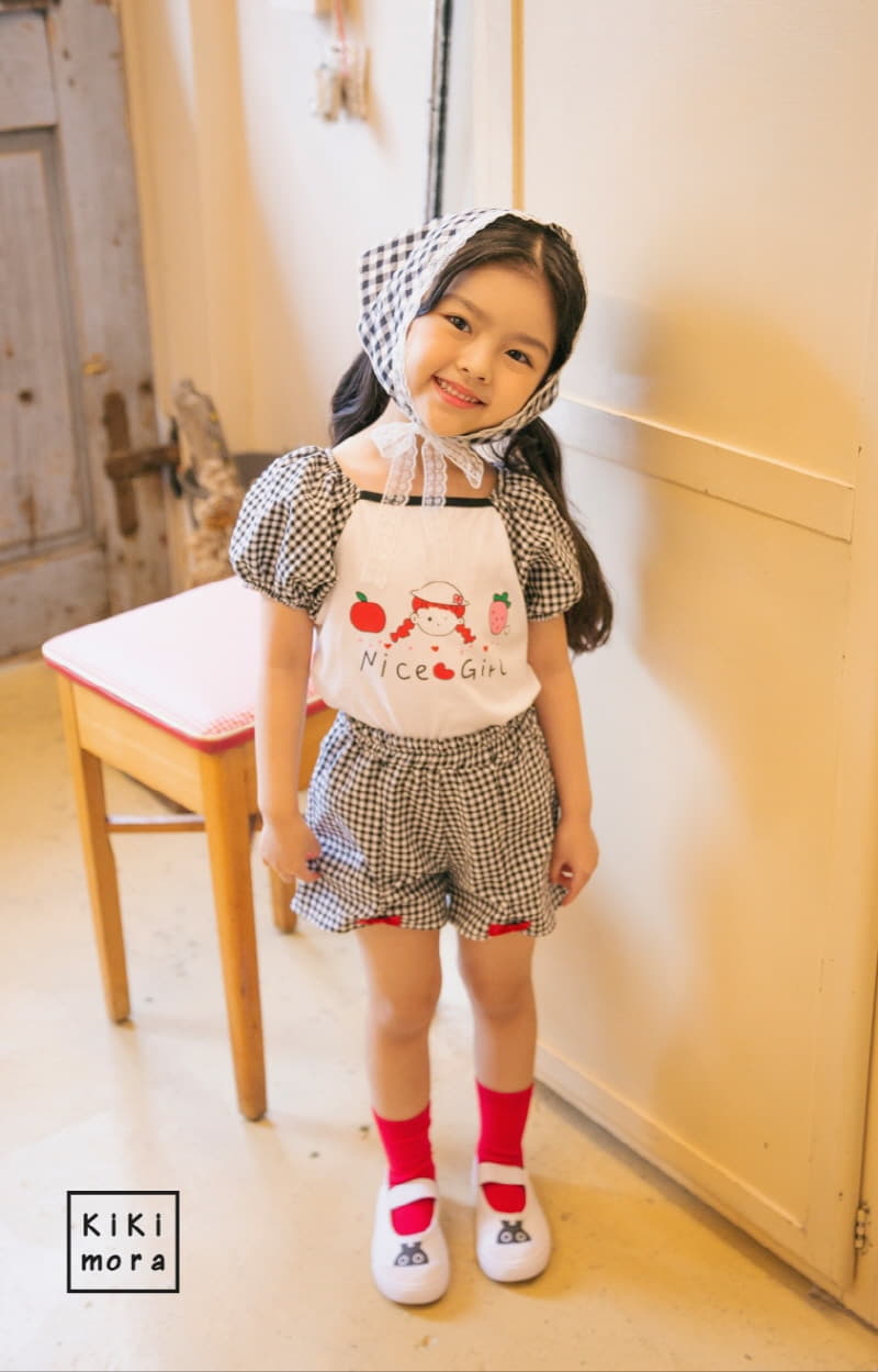 Kikimora - Korean Children Fashion - #minifashionista - Check Ribbon Shorts - 10