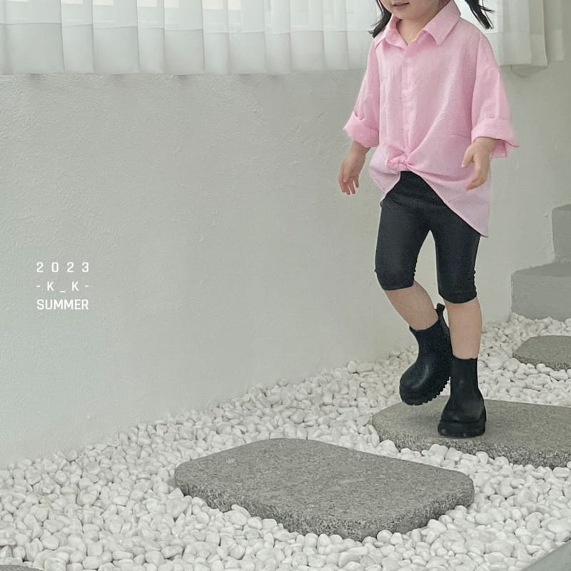 Kk - Korean Children Fashion - #childofig - Leather Leggings - 5