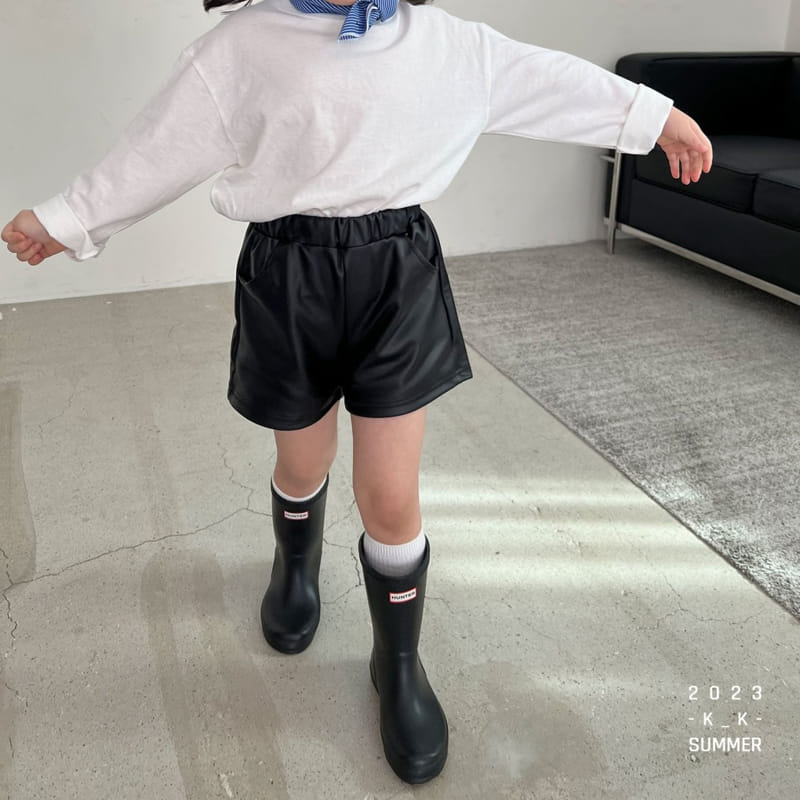 Kk - Korean Children Fashion - #stylishchildhood - Leather Pants - 4