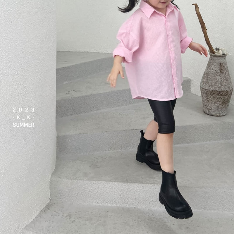 Kk - Korean Children Fashion - #designkidswear - Leather Leggings - 7