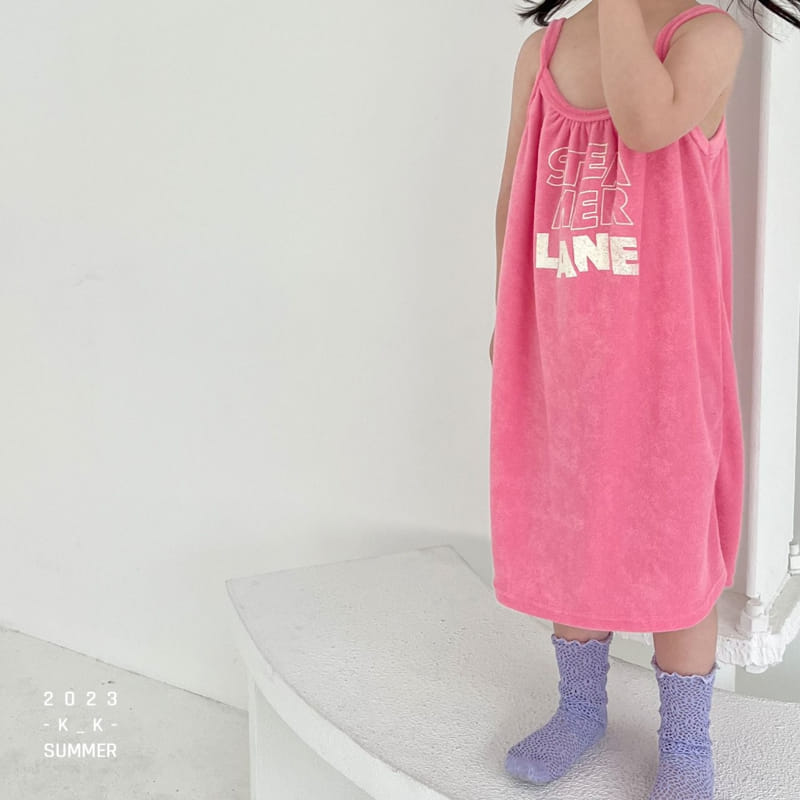 Kk - Korean Children Fashion - #designkidswear - Pink Shirring One-piece - 10