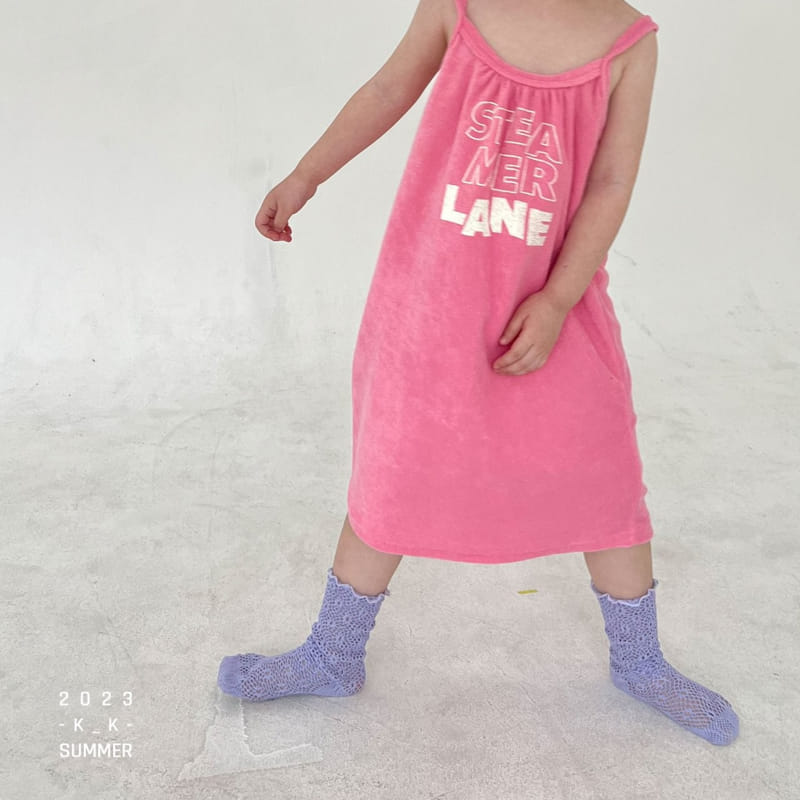 Kk - Korean Children Fashion - #littlefashionista - Pink Shirring One-piece - 4