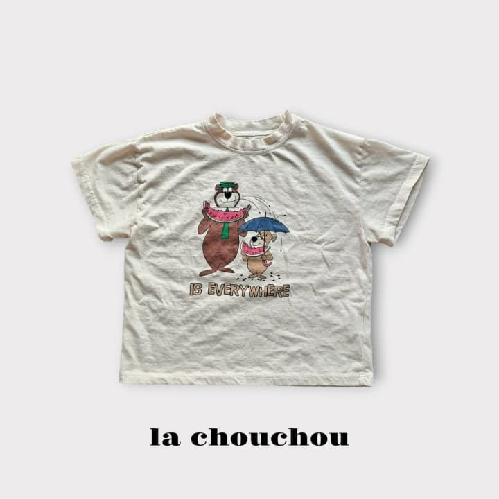 La Chouchou - Korean Children Fashion - #kidsshorts - Melon Bear Tee - 2