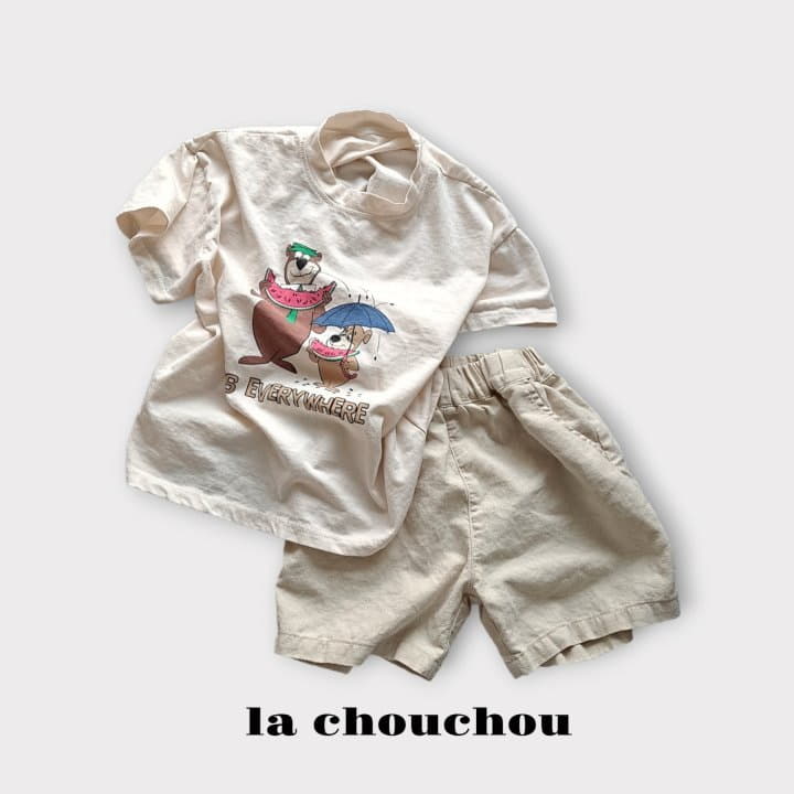 La Chouchou - Korean Children Fashion - #kidsstore - Melon Bear Tee - 4