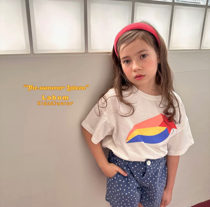 Labom - Korean Children Fashion - #minifashionista - Rainbow Star Tee