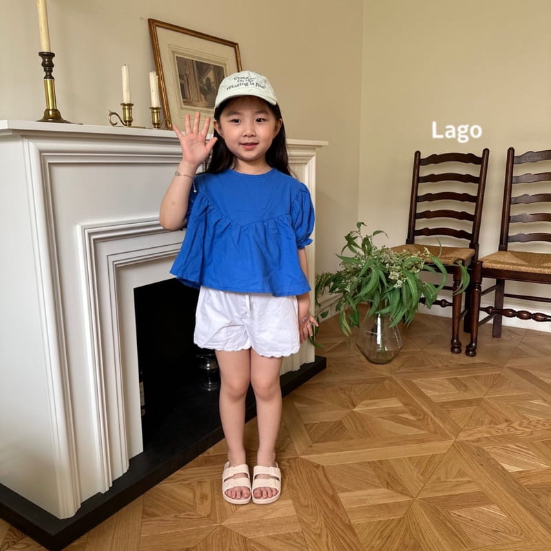 Lago - Korean Children Fashion - #kidsshorts - V Frill Blouse - 4