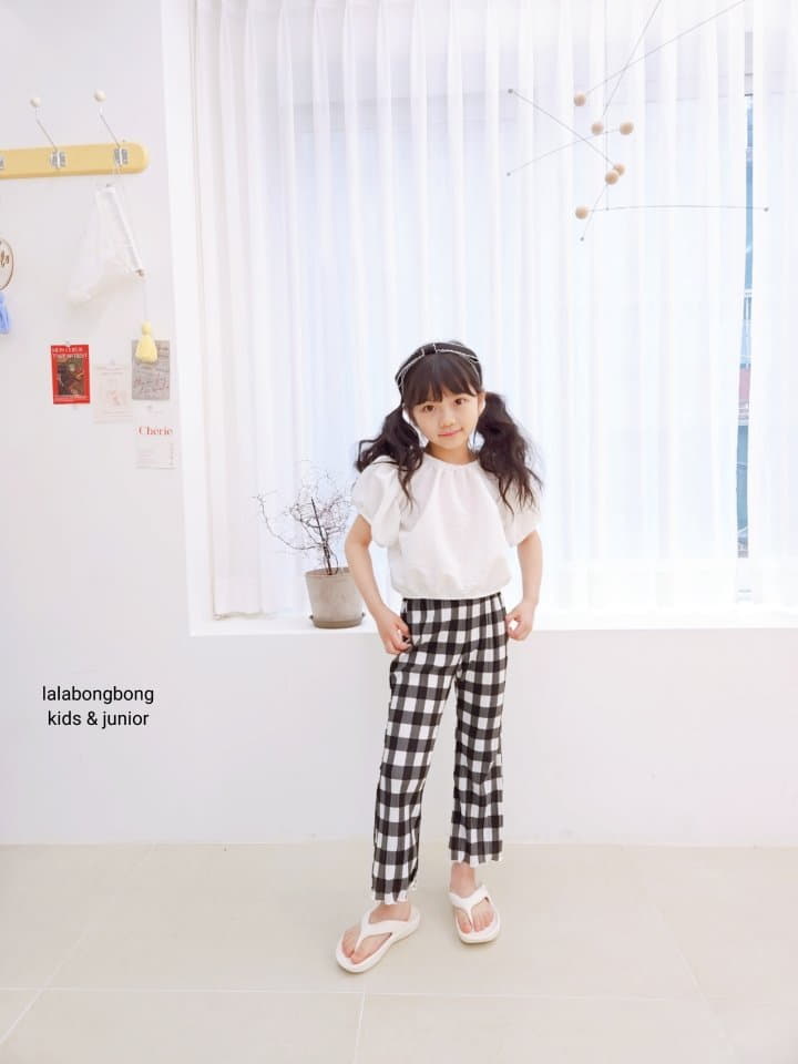 Lalabongbong - Korean Children Fashion - #kidzfashiontrend - Check Pleat Pants - 4