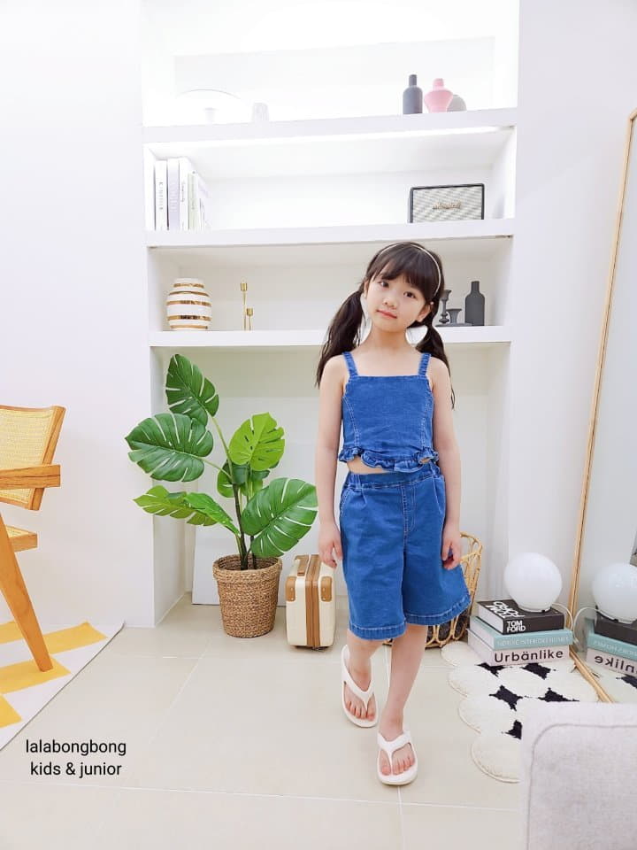 Lalabongbong - Korean Children Fashion - #discoveringself - Denim Frill Top - 5