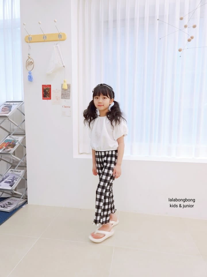 Lalabongbong - Korean Children Fashion - #kidsstore - Check Pleat Pants - 2