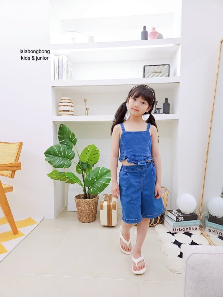 Lalabongbong - Korean Children Fashion - #kidsstore - Basic Jeans Shorts - 12