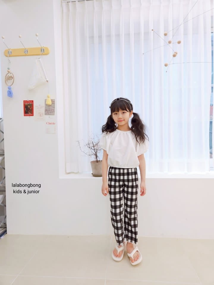 Lalabongbong - Korean Children Fashion - #kidzfashiontrend - Check Pleat Pants - 3