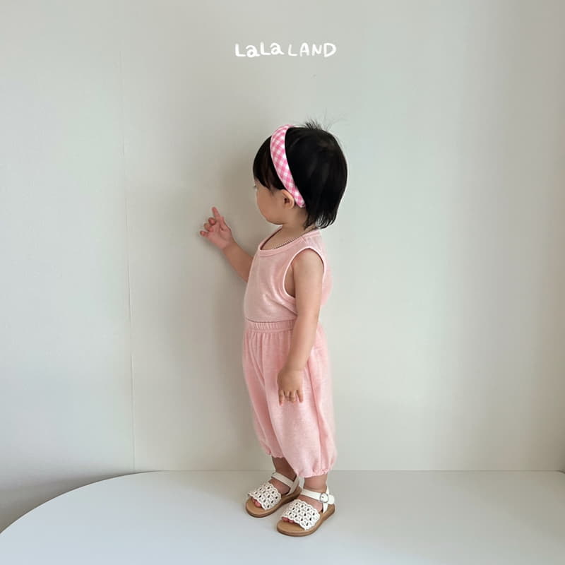 Lalaland - Korean Baby Fashion - #babyoninstagram - Bebe Linen Moralng Top Bottom Set - 2