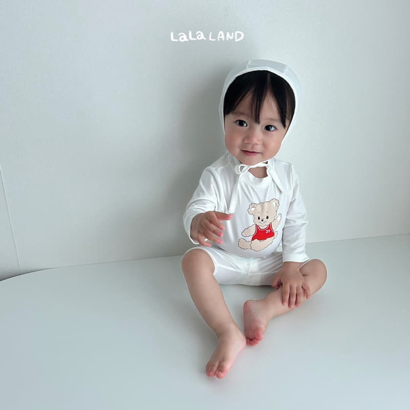 Lalaland - Korean Baby Fashion - #babyoninstagram - Bebe Bear Swimwear with Hat