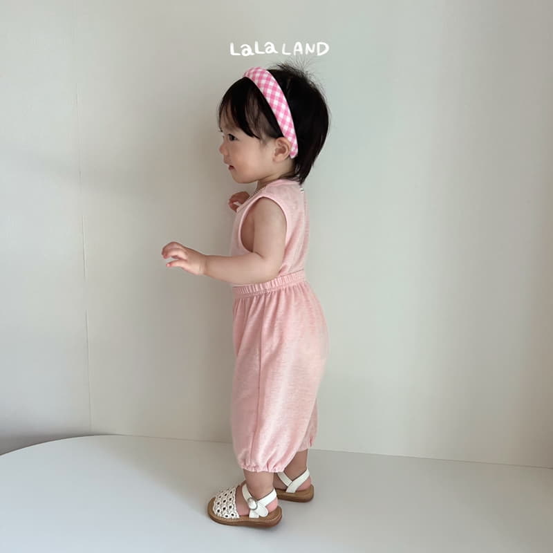 Lalaland - Korean Baby Fashion - #babyootd - Bebe Linen Moralng Top Bottom Set - 3