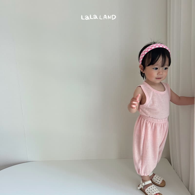 Lalaland - Korean Baby Fashion - #babyoutfit - Bebe Linen Moralng Top Bottom Set - 5