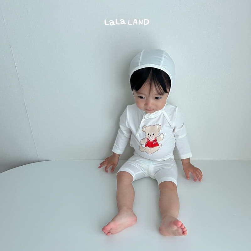 Lalaland - Korean Baby Fashion - #babyoutfit - Bebe Bear Swimwear with Hat - 3