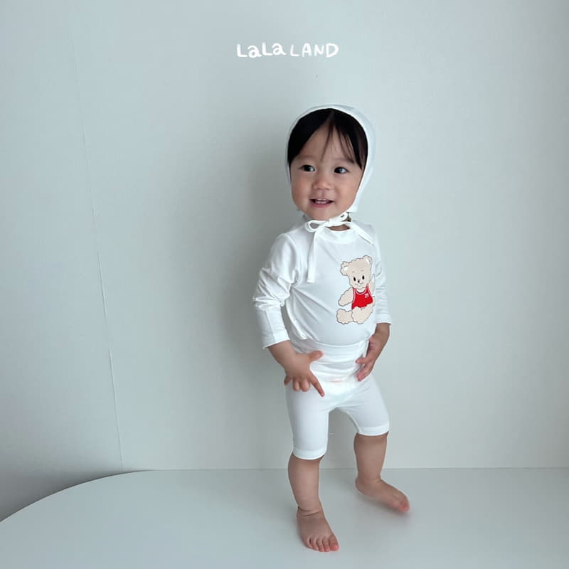 Lalaland - Korean Baby Fashion - #babyoutfit - Bebe Bear Swimwear with Hat - 4