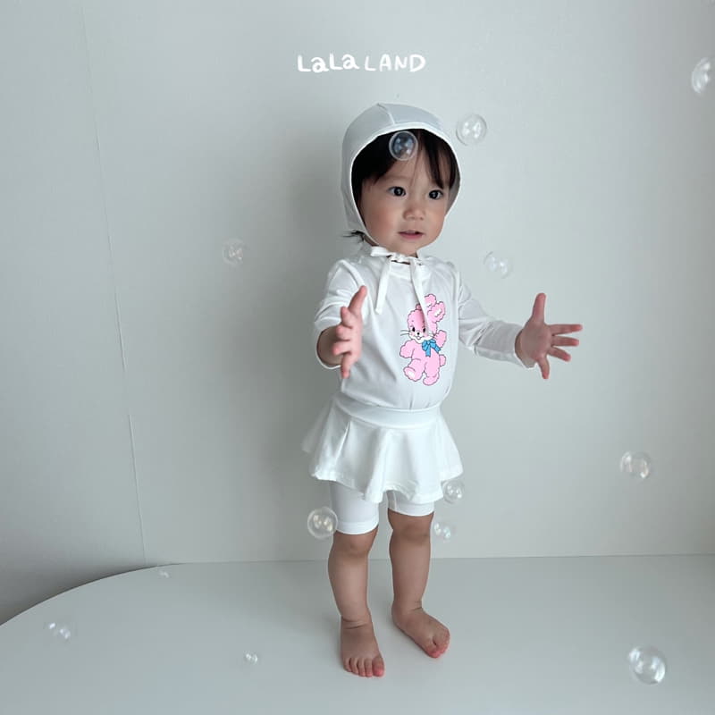 Lalaland - Korean Baby Fashion - #babyoutfit - Bebe Bunny Swimwear with Hat - 2