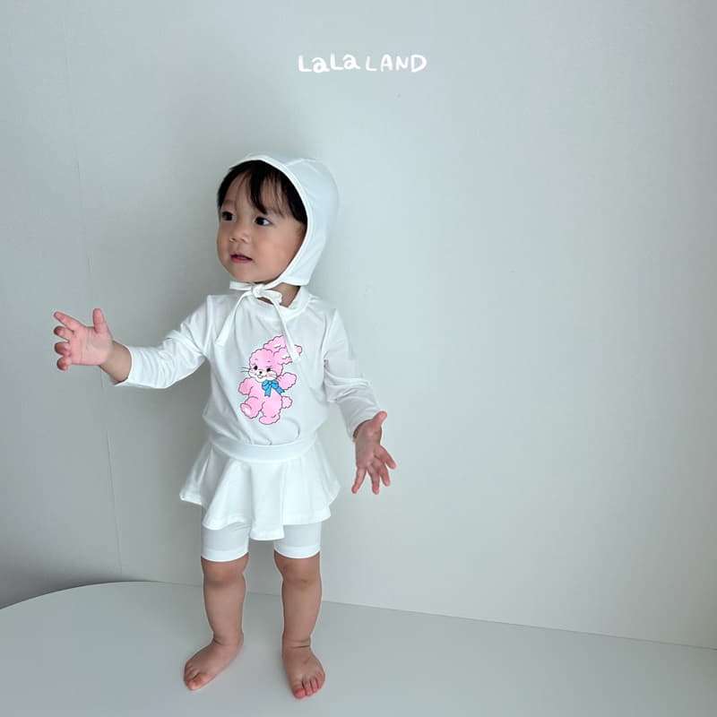 Lalaland - Korean Baby Fashion - #babyoutfit - Bebe Bunny Swimwear with Hat - 3