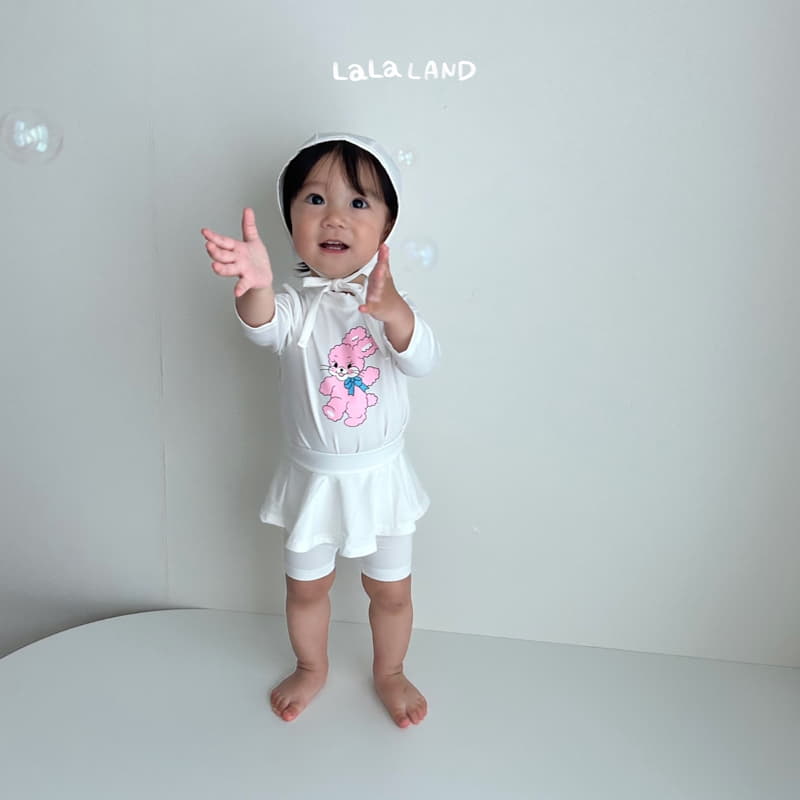Lalaland - Korean Baby Fashion - #onlinebabyboutique - Bebe Bunny Swimwear with Hat - 5