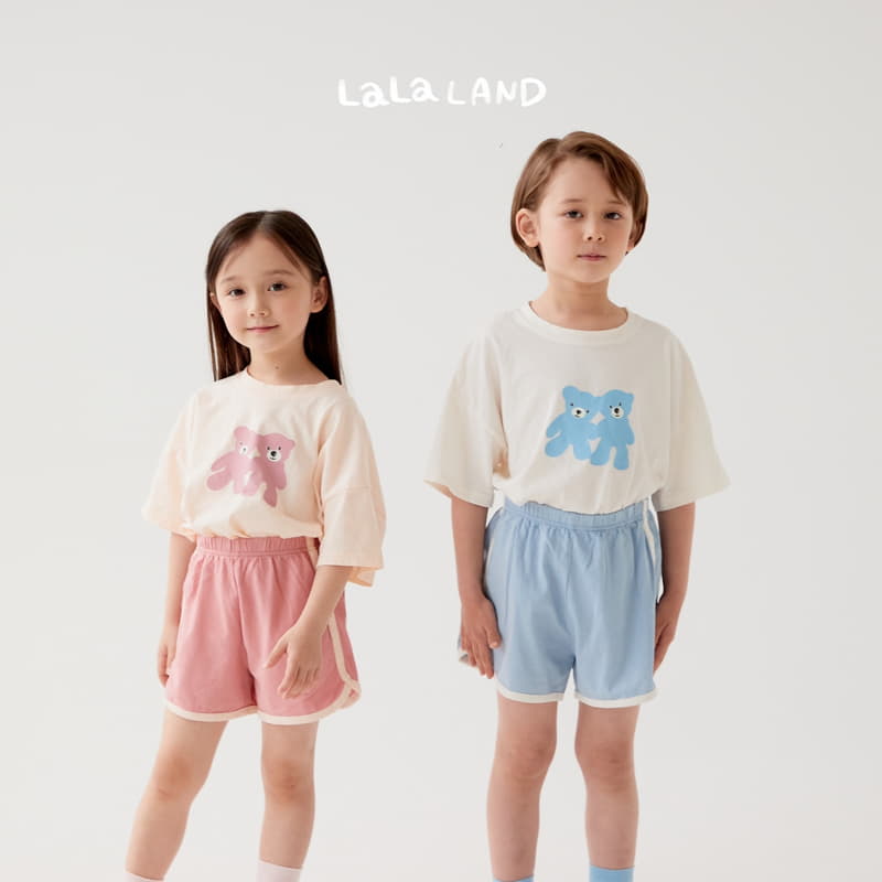 Lalaland - Korean Children Fashion - #stylishchildhood - Bear Dul Top Bottom Set - 4