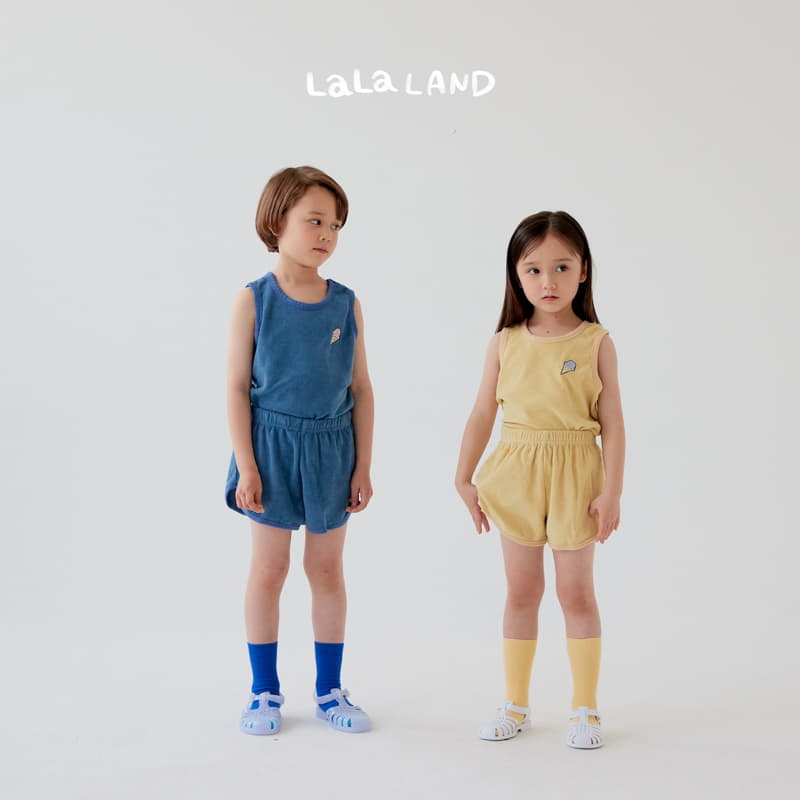 Lalaland - Korean Children Fashion - #childrensboutique - Terry Corn Top Bottom Set - 6