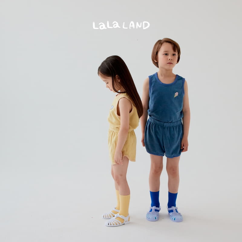 Lalaland - Korean Children Fashion - #designkidswear - Terry Corn Top Bottom Set - 7