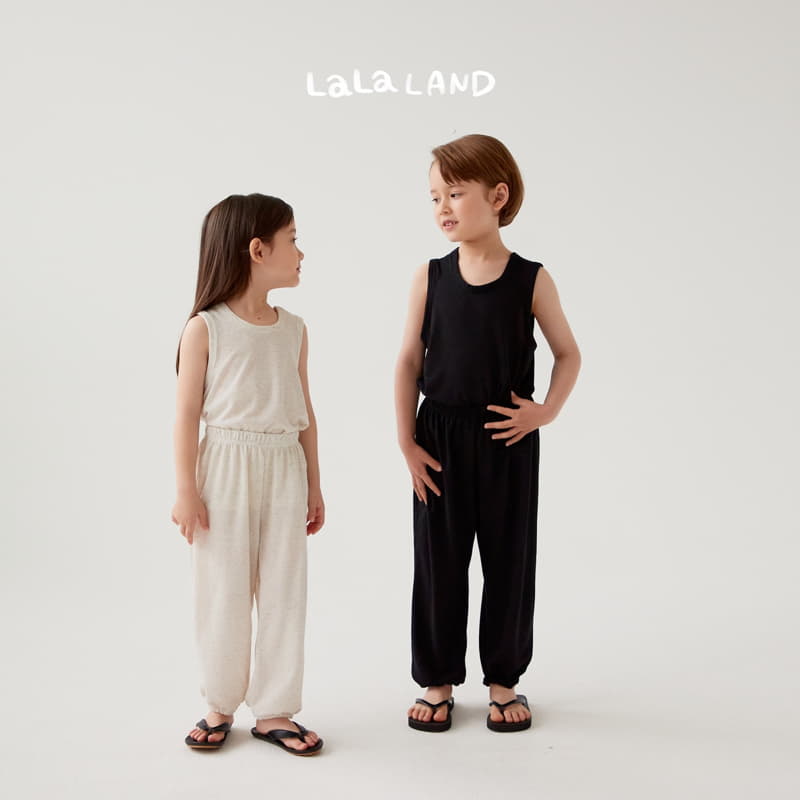 Lalaland - Korean Children Fashion - #discoveringself - Linen Molang Top Bottom Set