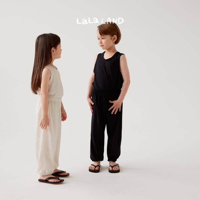 Lalaland - Korean Children Fashion - #fashionkids - Linen Molang Top Bottom Set - 2