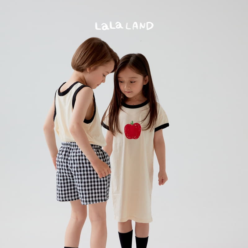 Lalaland - Korean Children Fashion - #kidsshorts - Apple Sleeveless