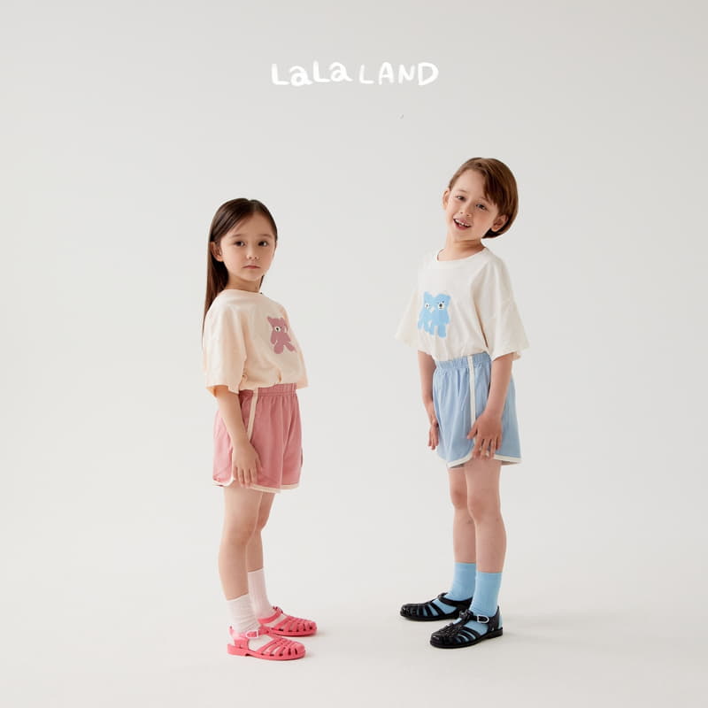 Lalaland - Korean Children Fashion - #kidsshorts - Bear Dul Top Bottom Set - 9