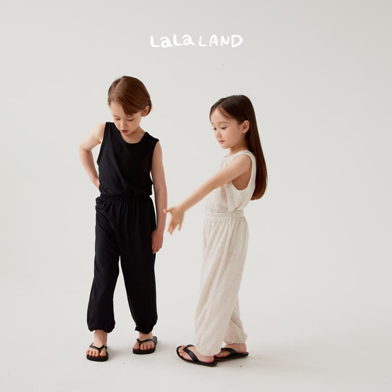 Lalaland - Korean Children Fashion - #kidsshorts - Linen Molang Top Bottom Set - 4